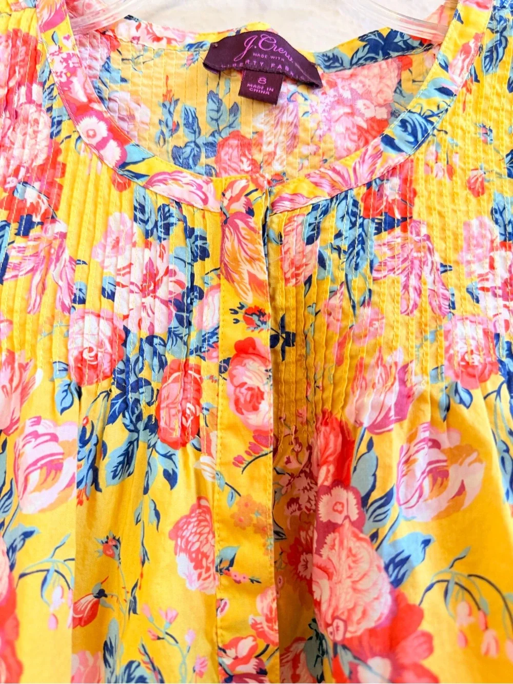 J Crew classic popover cotton blouse Liberty Fabric